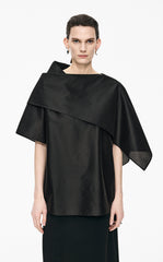 Shirt / JNBY Draped Wool-Silk Short Sleeve Top