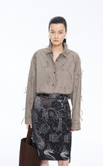 Shirt / JNBY Oversized Fringe Cotton Shirt