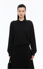 Sweater / JNBY Loose Silk-cotton Long Sleeve Polo
