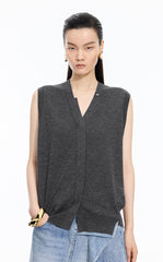 Sweater / JNBY Loose Wool Metallic Vest