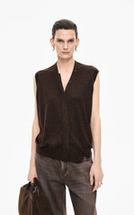 Sweater / JNBY Loose Wool Metallic Vest