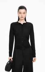 Sweater / JNBY Slim Fringe Wool Cardigan