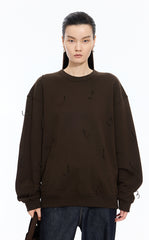 Sweatshirt / JNBY Loose Cotton Fringe Sweatshirt