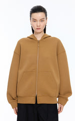 Sweatshirt / JNBY Oversized Cotton-Blend Zip-Up Hoodie