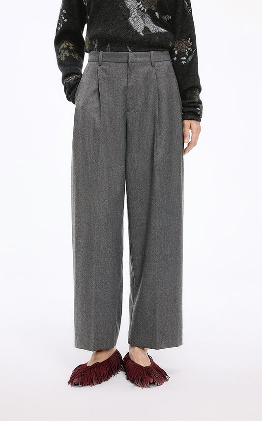 Pants / JNBY Wide-Leg Wool Blend Trousers