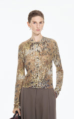 Sweater / JNBY Hand-Painted Mohair Blend Cardigan