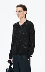 Sweater / JNBY V-Neck Cashmere Wool Sweater