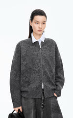 Sweater / JNBY Loose Floral Wool Cardigan