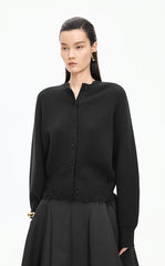 Sweater / JNBY Beaded Trim Cashmere-Wool Blend Cardigan