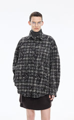 Jacket / JNBY Oversized Plaid Flocked Jacket