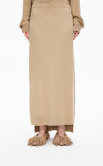 Skirt / JNBY H-Line Wool-Cashmere Long Skirt