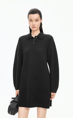 Dress / JNBY Wool-Cashmere Blend Polo Sweater Dress