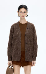 Sweater / (ESG)JNBY O-shape Fringe Wool-blend Long Cardigan