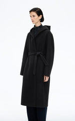 Coat / JNBY Wool Cashmere Hooded Long Coat