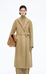 Coat / JNBY Wool Cashmere Hooded Long Coat