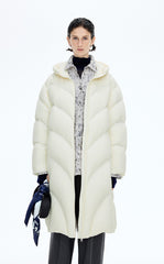 Down Coat / JNBY Oversized Long Hooded Down Coat