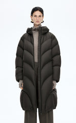 Down Coat / JNBY Oversized Long Hooded Down Coat