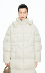 Down Coat / JNBY Deconstructed A-line Hooded Long Down Coat