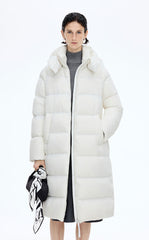 Down Coat / JNBY Long Hooded A-Line Down Coat