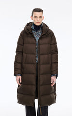Down Coat / JNBY Long Hooded A-Line Down Coat