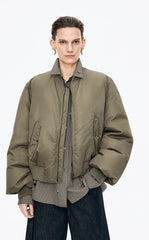 Down Coat /(ESG) JNBY T-Shaped Nylon Bomber Down Coat