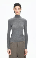 Sweater / JNBY Slim-Fit T-Neck Wool Blend Pullover