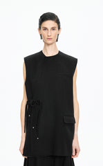 Vest / JNBY Double-Faced Collarless Wool Vest