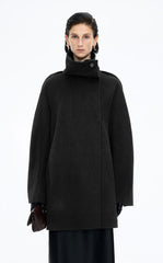 Coat / JNBY Convertible Collar Oversized Wool Blend Coat