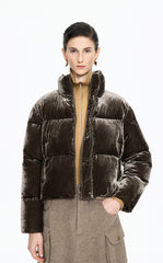 Down Coat / JNBY Stand Collar Velvet Texture Short Down Coat