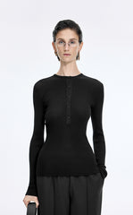 T-Shirt / JNBY Merino Ribbed Long Sleeve Tee