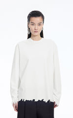 T-Shirt / JNBY Cut-Out Floral Long-Sleeve Tee