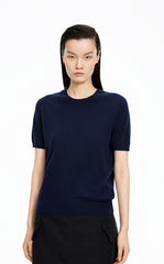 Sweater / JNBY Pure O-Shaped Cashmere Short-Sleeve Sweater