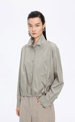 Shirt / JNBY Floral Print Cotton Long Sleeve Shirt