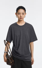 T-Shirt / JNBY Cotton Relaxed Fold Hem Tee