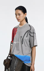 T-Shirt / JNBY Abstract Graphic Print Relaxed Tee