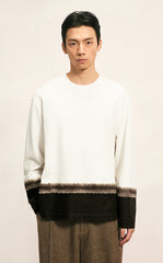 T-Shirt / CROQUIS Needle-Spliced Brushed Cotton Blend T-Shirt