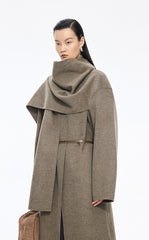 Coat / JNBY Wrap Wool Blend Long Coat