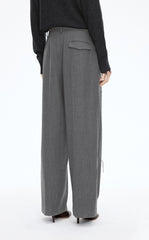 Pants / JNBY Ruched Waist Fringe Wide-Leg Pants
