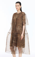 Dress / JNBY Kew Gardens Pleated Printed A-Line Dress