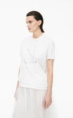 T-Shirt / JNBY Graphic Comic Cotton Tee