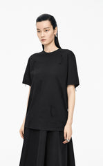 T-Shirt / JNBY Sculptural Fringe Cotton Tee