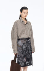 Shirt / JNBY Oversized Fringe Cotton Shirt