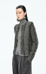 Sweater / JNBY Cropped Fitted Linen Blend Cardigan