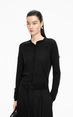 Sweater / JNBY Slim Fringe Wool Cardigan