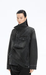 Jacket / JNBY Oversized Asymmetric Cut Denim Jacket