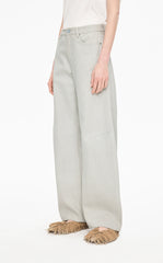 Pants / JNBY Coated Straight-Leg Extra-Long Jeans