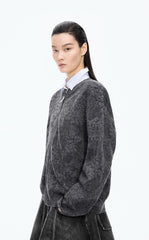 Sweater / JNBY Loose Floral Wool Cardigan