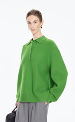 Sweater / JNBY Classic Wool Blend Polo Pullover