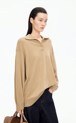 Sweater / JNBY Oversized Wool-Cashmere Polo Pullover