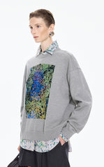 Sweatshirt / JNBY Floral motif Cotton Pullover